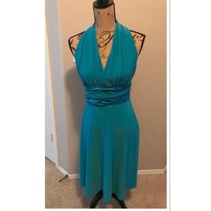 Evan Picone Turquoise blue dress